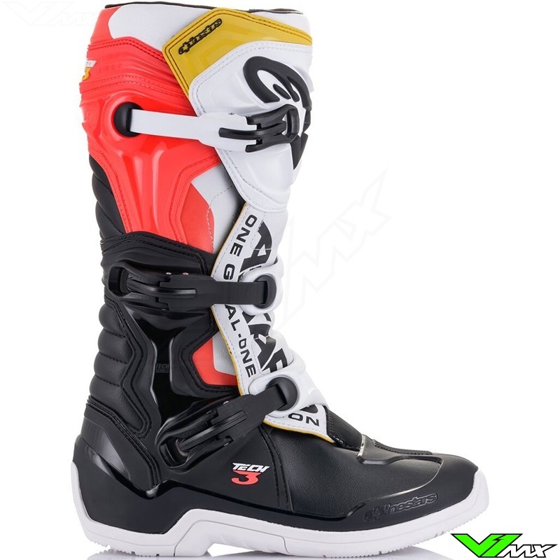 Alpinestars Tech 3 Motocross Off-Road Boots 2018 Version Mens Black/White/Yellow Size 10