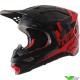 Alpinestars Supertech S-M8 Echo Crosshelm - Zwart / Grijs / Fluo Rood / Mat / Glans (L, 59-60cm)