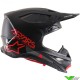 Alpinestars Supertech S-M8 Echo Crosshelm - Zwart / Grijs / Fluo Rood / Mat / Glans (L, 59-60cm)