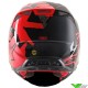 Alpinestars Supertech S-M8 Echo Crosshelm - Zwart / Grijs / Fluo Rood / Mat / Glans (L, 59-60cm)