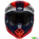 Bell Moto-9 Prophecy Motocross Helmet - Fluo Red Pink / Navy / Grey