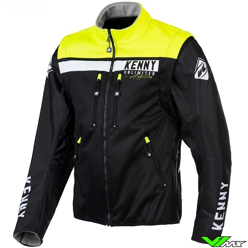 Kenny Softshell Enduro Jacket - Black / Fluo Yellow (XL)