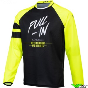 Pull In Solid 2021 Motocross Jersey - Fluo Yellow (S/L)