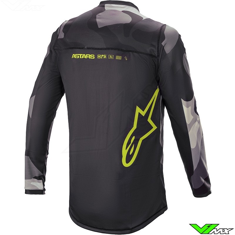2021 Alpinestars Racer Tactical Camo Neon MX Motocross Cross Jersey Shirt MTB 