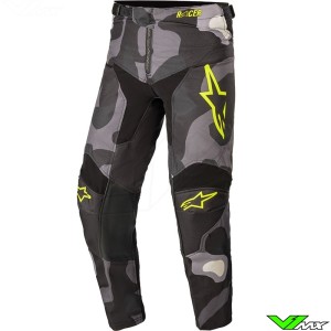 Alpinestars Racer Tactical 2021 Youth Motocross Pants - Grey / Camo / Fluo Yellow