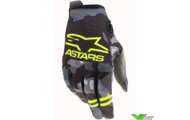 Alpinestars Radar 2021 Crosshandschoenen - Grijs / Camo / Fluo Geel