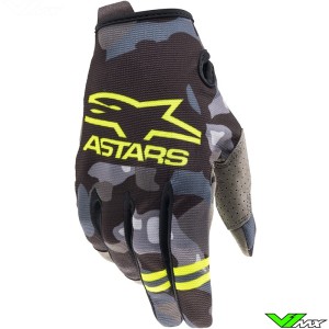 Alpinestars Radar 2021 Kinder Crosshandschoenen - Grijs / Camo / Fluo Geel