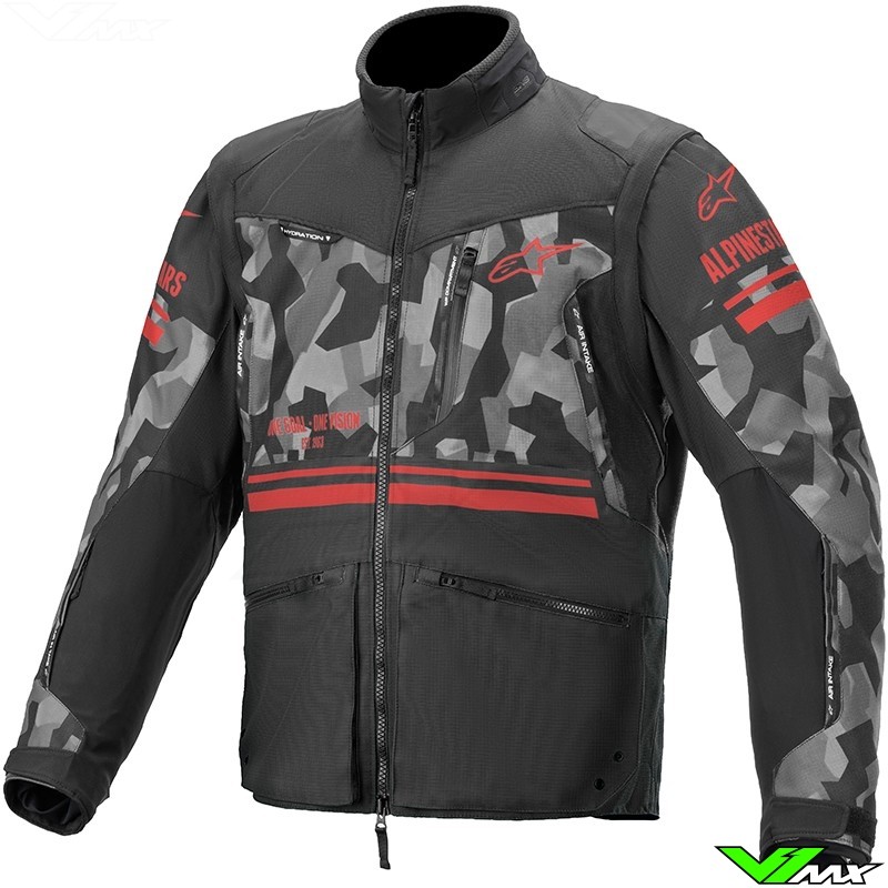Alpinestars Venture R Enduro Jacket - Grey / Camo / Fluo Red (XL)