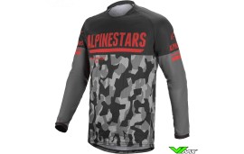 Alpinestars Venture R Enduro Shirt - Grijs / Camo / Fluo Rood