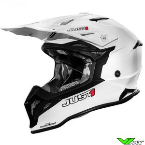 Just1 J39 Motocross Helmet - Solid / White