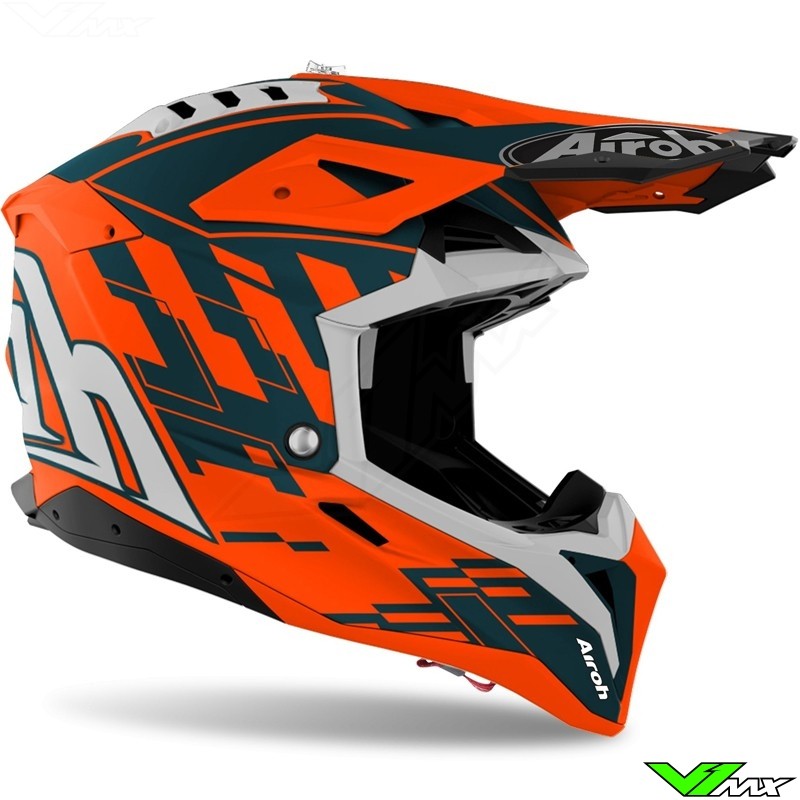 2021 Airoh Twist 2.0 Frame Orange MX Helm Crosshelm HP7 Motocross Enduro Quad 