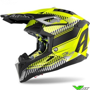 Airoh Aviator 3 Wave Crosshelm - Fluo Geel