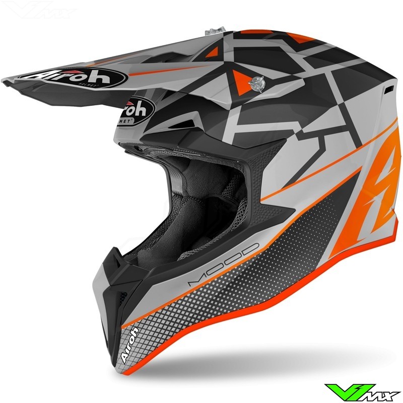 Airoh Wraap Mood Motocross Helmet - Orange / Mat (XL)