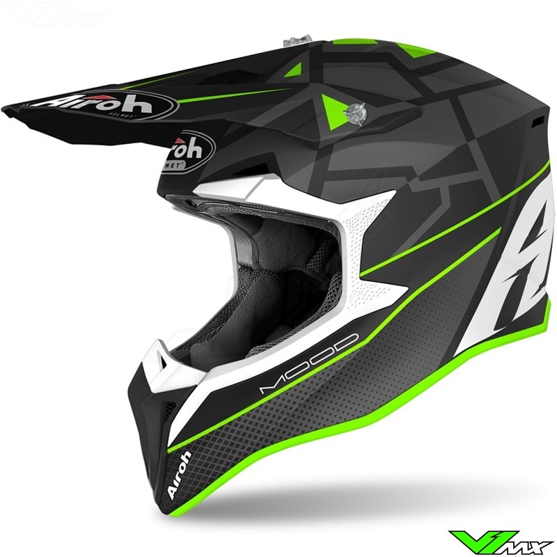 Airoh Wraap Mood Motocross Helmet - Green / Mat