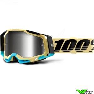 100% Racecraft 2 Airblast Motocross Goggle - Silver Mirror Lens