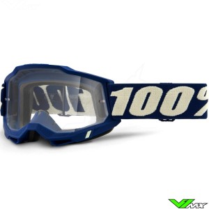 100% Accuri 2 Deep Marine Motocross Goggle - Clear Lens
