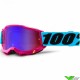 100% Accuri 2 Lefleur Motocross Goggle - Red/Blue Mirror Lens