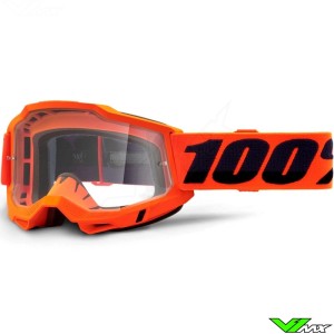 100% Accuri 2 Orange Motocross Goggle - Clear Lens