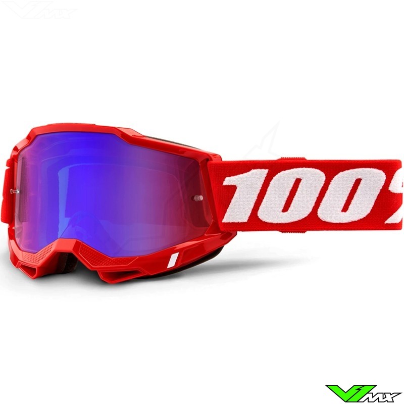 vliegtuig marathon leeftijd 100% Accuri 2 Rood Crossbril - Blauw/rode spiegel lens