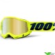 100% Accuri 2 Fluo Yellow Motocross Goggle - Gold Mirror Lens