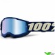 100% Accuri 2 Youth Deep Marine Youth Motocross Goggle - Blue Mirror Lens
