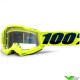 100% Accuri 2 Youth Fluo Geel Kinder Crossbril - Clear lens