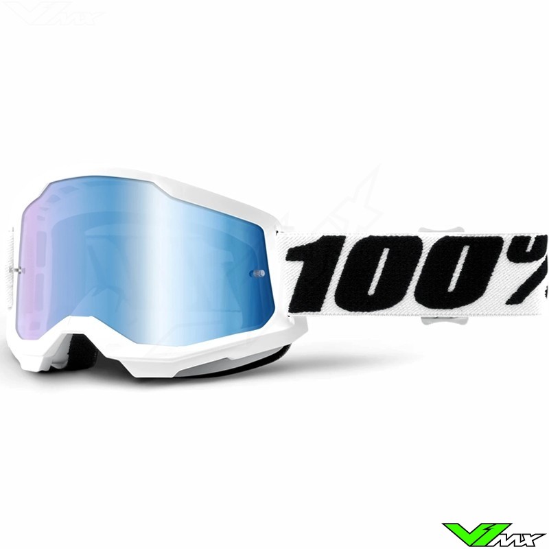 100% Strata 2 Everest Motocross Goggle - Blue Mirror Lens