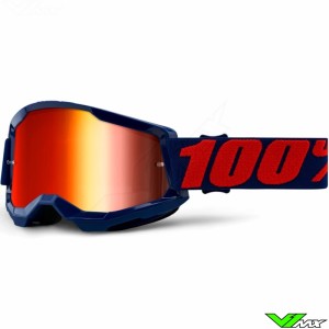 100% Strata 2 Masego Motocross Goggle - Red Mirror Lens