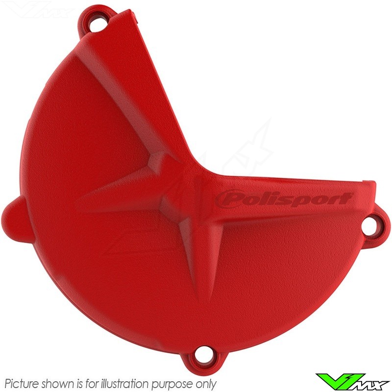 Polisport Clutch Cover Protector Red - Beta RR350-4T RR390-4T RR430-4T RR480-4T