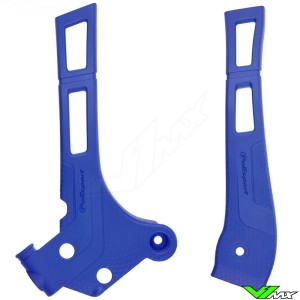 Polisport Frame Guards Blue - Yamaha YZ125 YZ125X YZ250 YZ250X Fantic XE125