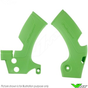 Polisport Frame Guards Green - Kawasaki KXF250 KXF450
