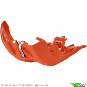Polisport Fortress Skidplate Orange - KTM 250SX-F 350SX-F 450SX-F 250EXC-F 350EXC-F 450EXC 500EXC 250XC-F 350XC-F