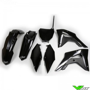 UFO Plastic Kit Black - Honda CRF250RX CRF450RX