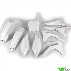 UFO Plastic Kit White - Honda CRF250R CRF450R