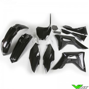 UFO Plastic Kit Black - Honda CRF250R CRF450R