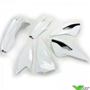 UFO Plastic Kit White - Husqvarna FE250 FE350 FE450 TE125 TE250 TE300