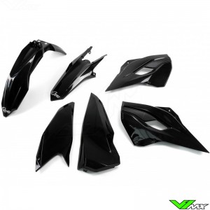 UFO Plastic Kit Black - Husqvarna FE250 FE350 FE450 TE125 TE250 TE300