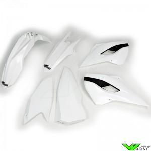 UFO Plastic Kit White - Husqvarna FE250 FE350 FE450 TE125 TE250 TE300