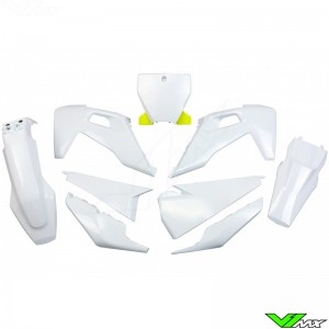 UFO Plastic Kit White - Husqvarna FC250 FC350 FC450 TC125 TC250