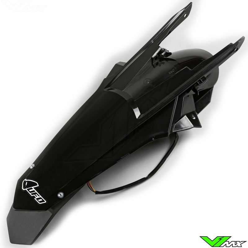 UFO Rear Fender with LED Tail Light Black - KTM 250EXC 250EXC-F 300EXC 350EXC-F 450EXC 500EXC