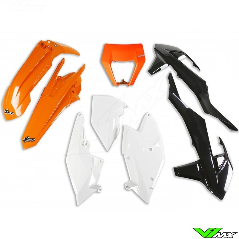 UFO Plastic Kit with Headlight Plastic OEM 18 - KTM 250EXC 250EXC-F 300EXC 350EXC-F 450EXC 500EXC