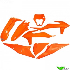 UFO Plastic Kit with Headlight Plastic Orange - KTM 150EXC 250EXC 300EXC 450EXC 500EXC 250EXC-F 350EXC-F