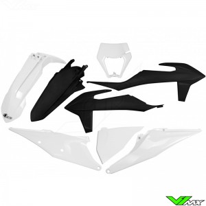 UFO Plastic Kit with Headlight Plastic Six Days edition - KTM 150EXC 250EXC 250EXC-F 300EXC 350EXC-F 450EXC 500EXC