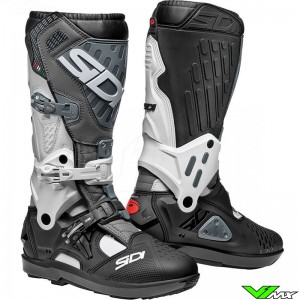 Sidi Atojo SRS Motocross Boots - Black / White / Grey