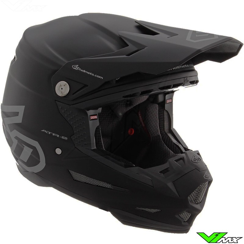 6D ATR-2 Youth Solid Kids Motocross Helmet - Black / Mat