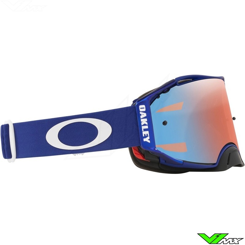 Prevail Gør det tungt Bliv ved Oakley Airbrake Motocross Goggle - Blue / Prizm Sapphire Lens