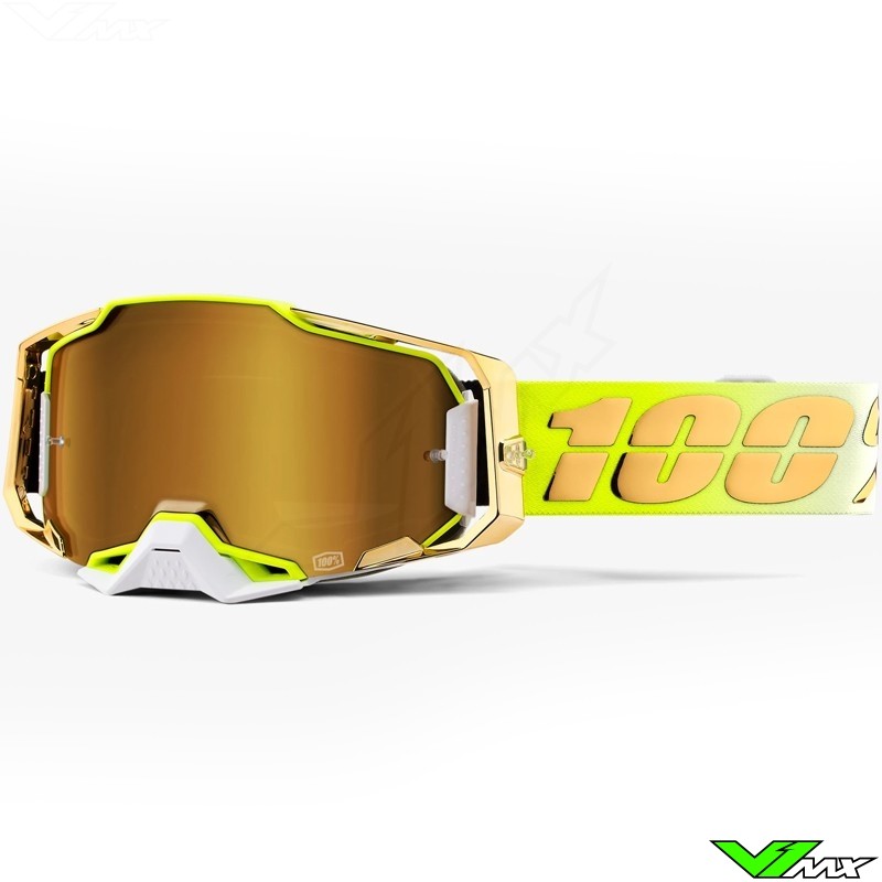 100% Armega Feelgood Motocross Goggle - Mirror Gold