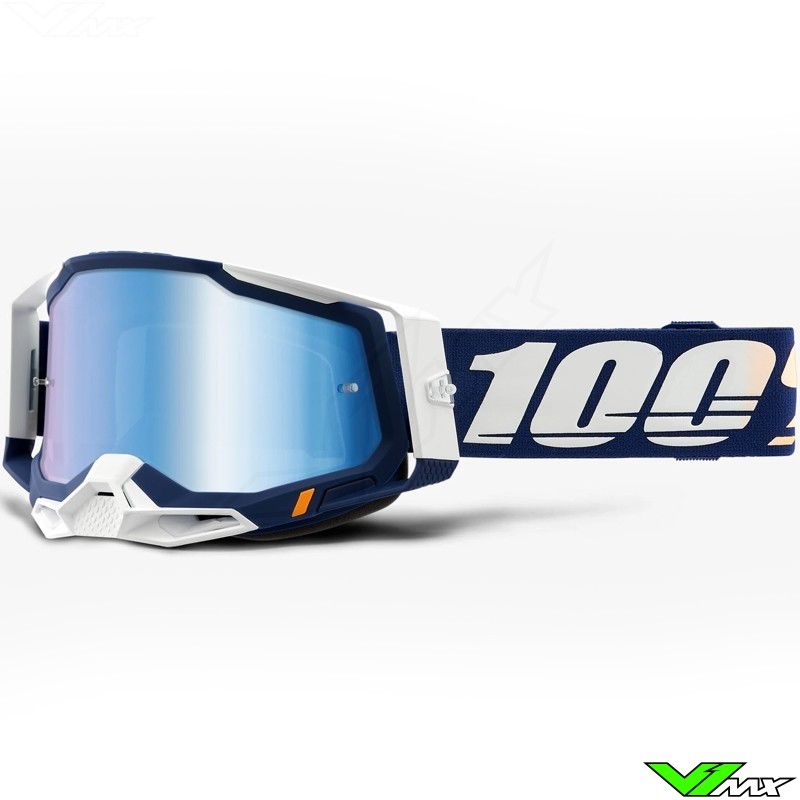 100% Racecraft 2 Concordia Motocross Goggle - Mirror Blue Lens