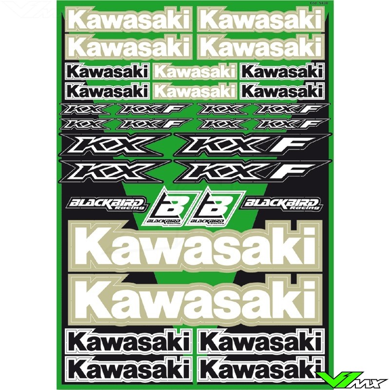 Blackbird Stickervel - Kawasaki 50 x 35 cm
