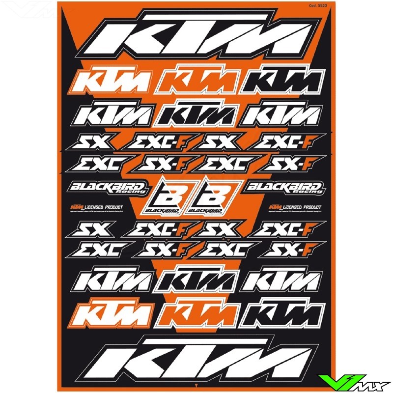 Blackbird Stickervel - KTM 50 x 35 cm